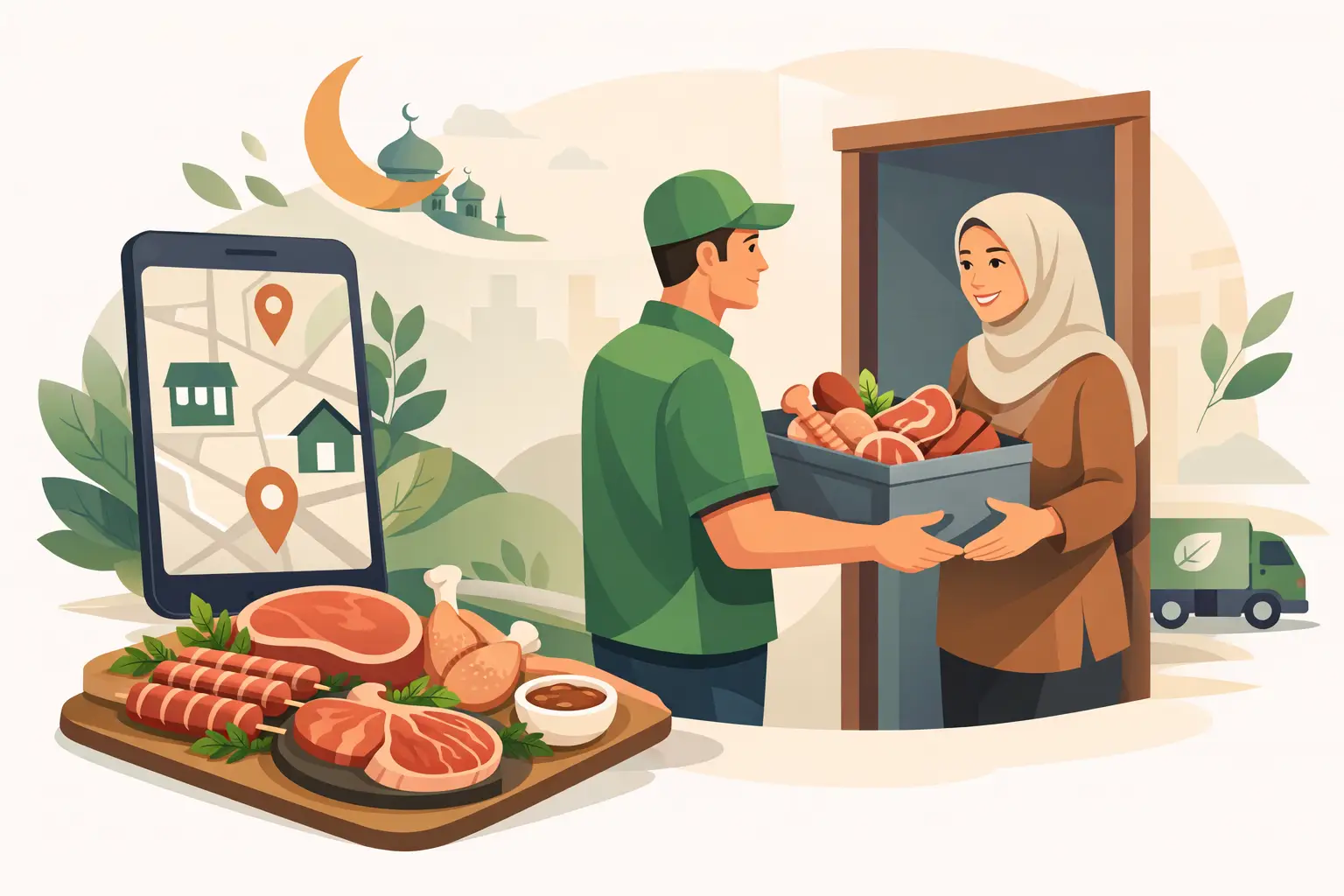 Halal vlees thuisbezorgd zonder gedoe