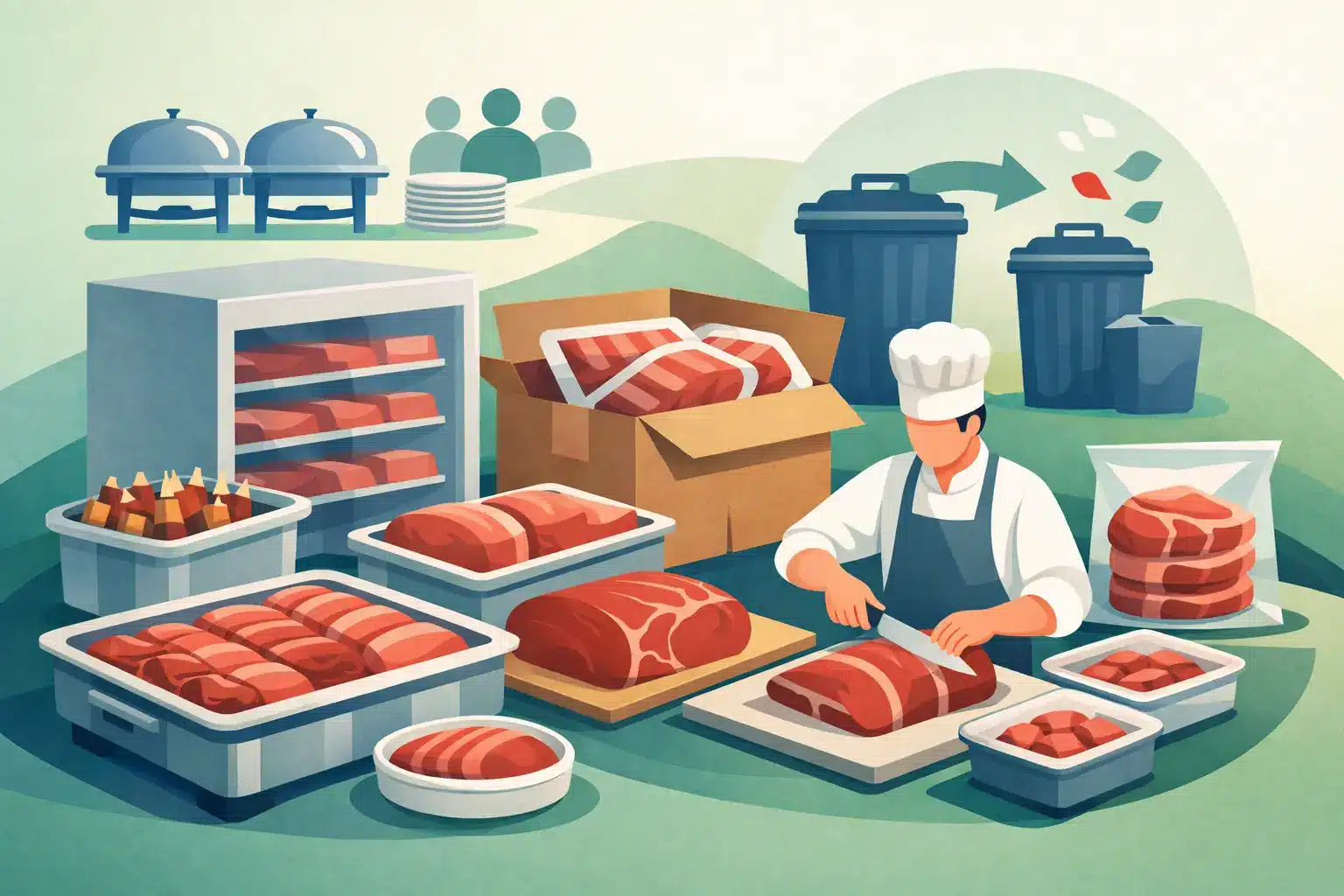 Grootverbruik vlees voor catering zonder verspilling